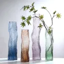 Vases Piliers En Verre Craquelé