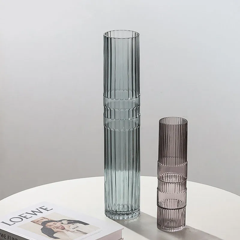 [UCV020] Longs Vases Modernes En Verre (Ensemble de 2)