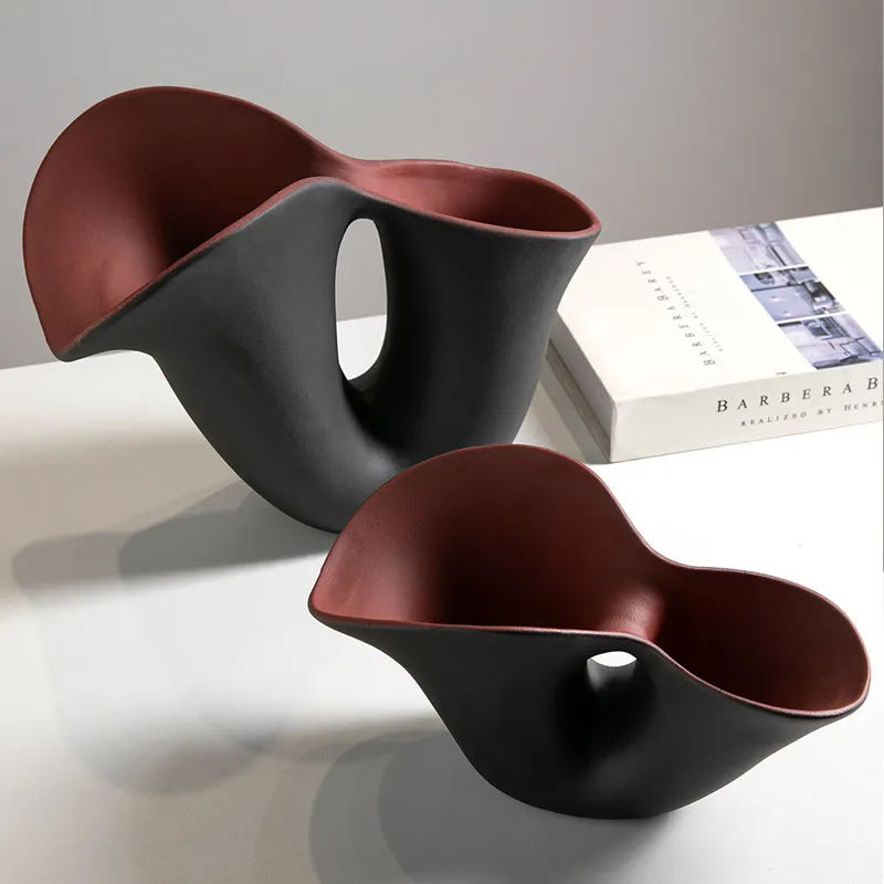 [UCV108] Paire De Vases Contemporains Effet Torsadé