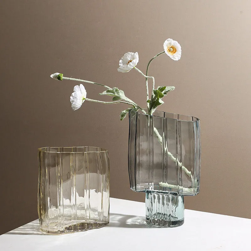 [UCV022] Vases Abstraits En Verre (Ensemble de 2)