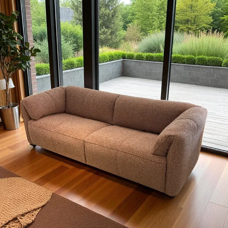 [UCS050MC] Canapé Moderne 3 Places "CATANIA" (Marron Clair)