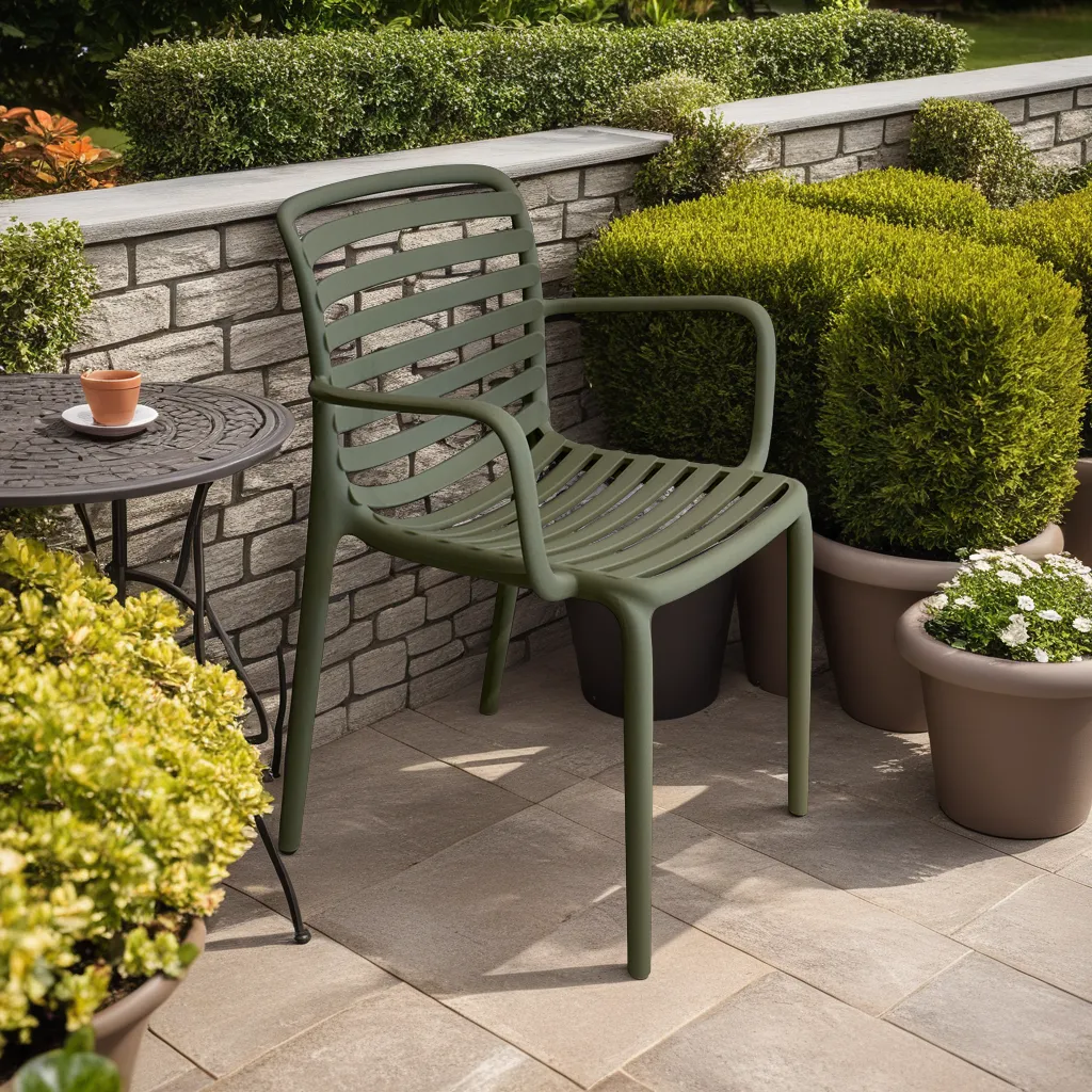 [UCC011BE] Chaise De Jardin "LUCIE" (Beige)