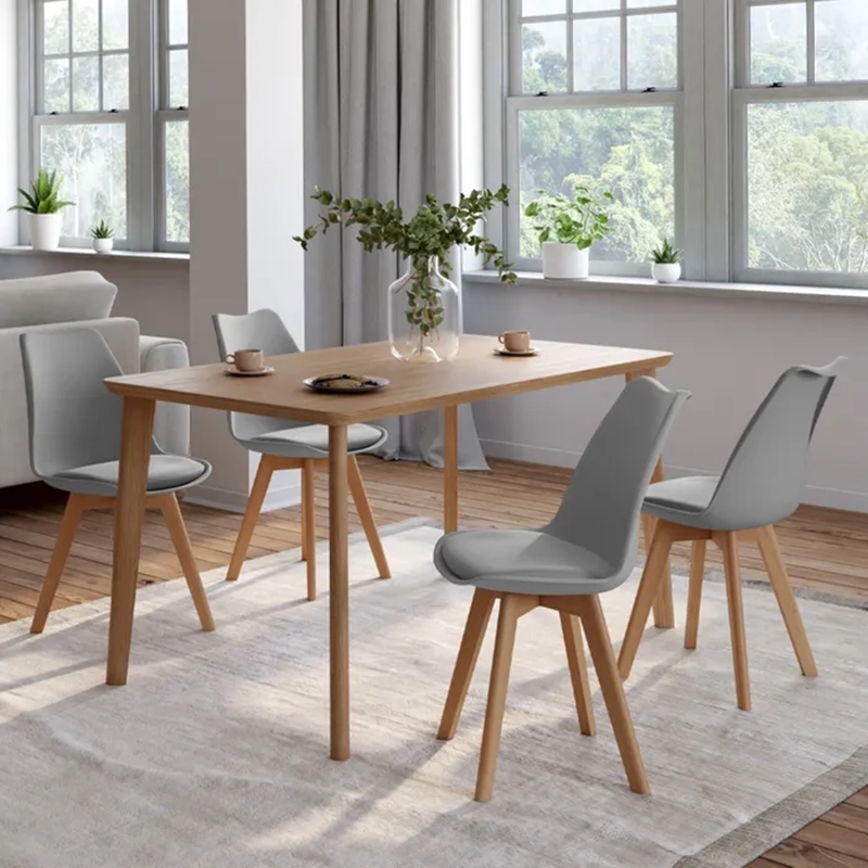 [UCC006BE] Chaise Scandinave Pieds Bois (Beige)