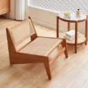 Fauteuil En Bois + Cannage