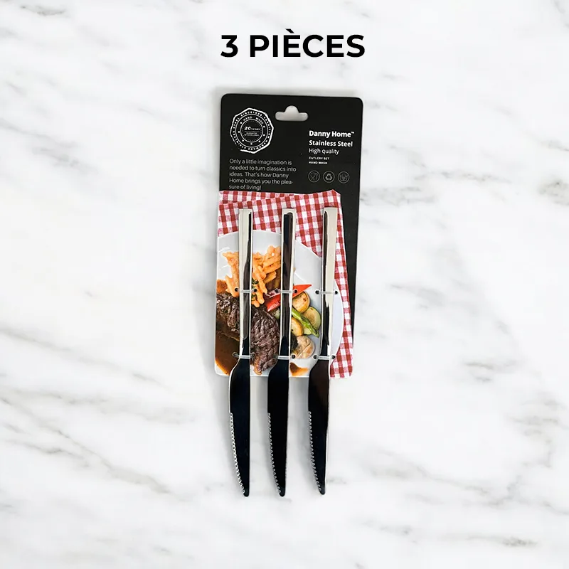 [6521083100851] Ensemble De Couverts Classique En Acier Inoxydable (Couteau De Table)