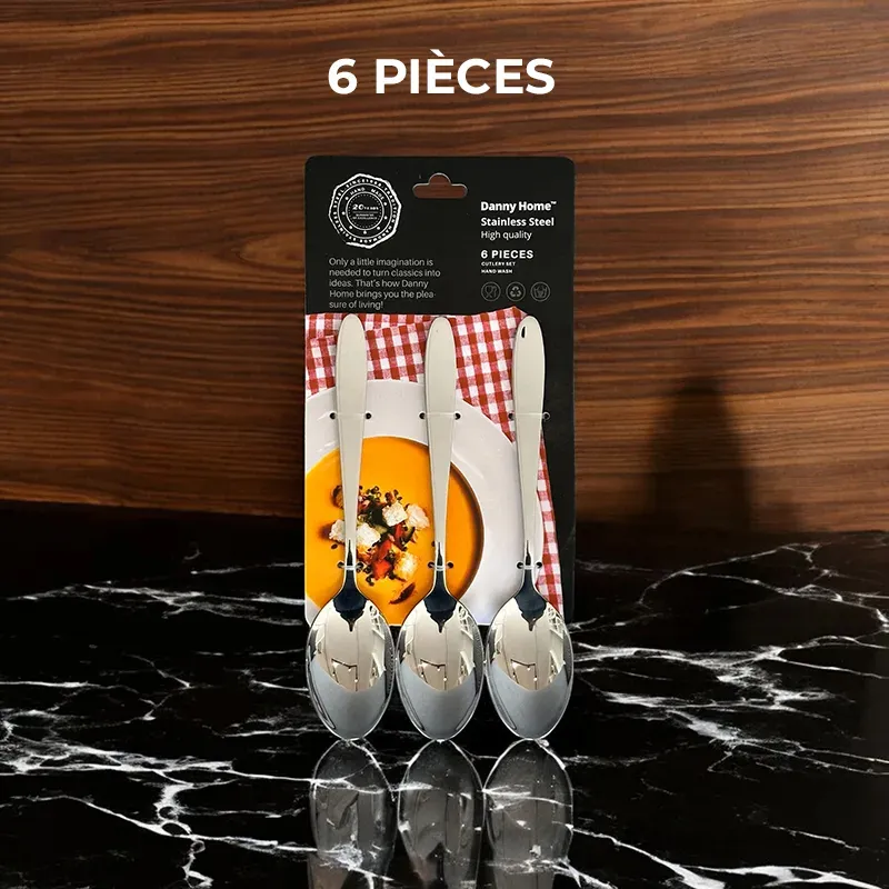 Ensemble De Couverts Élégant En Acier Inoxydable