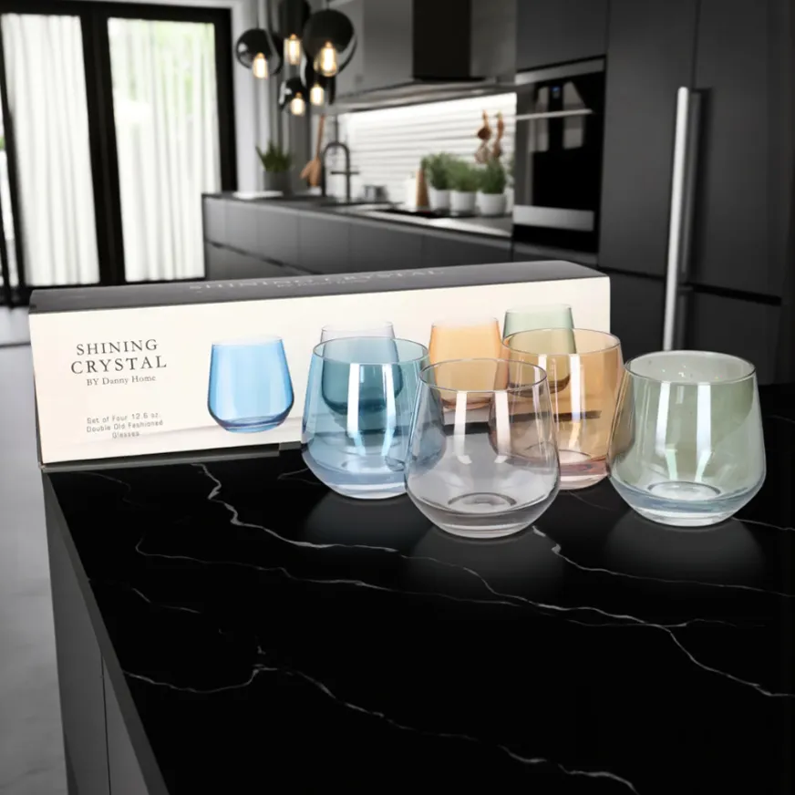 [6923060000114] Lot De 6 Verres 345ml (Bleu)