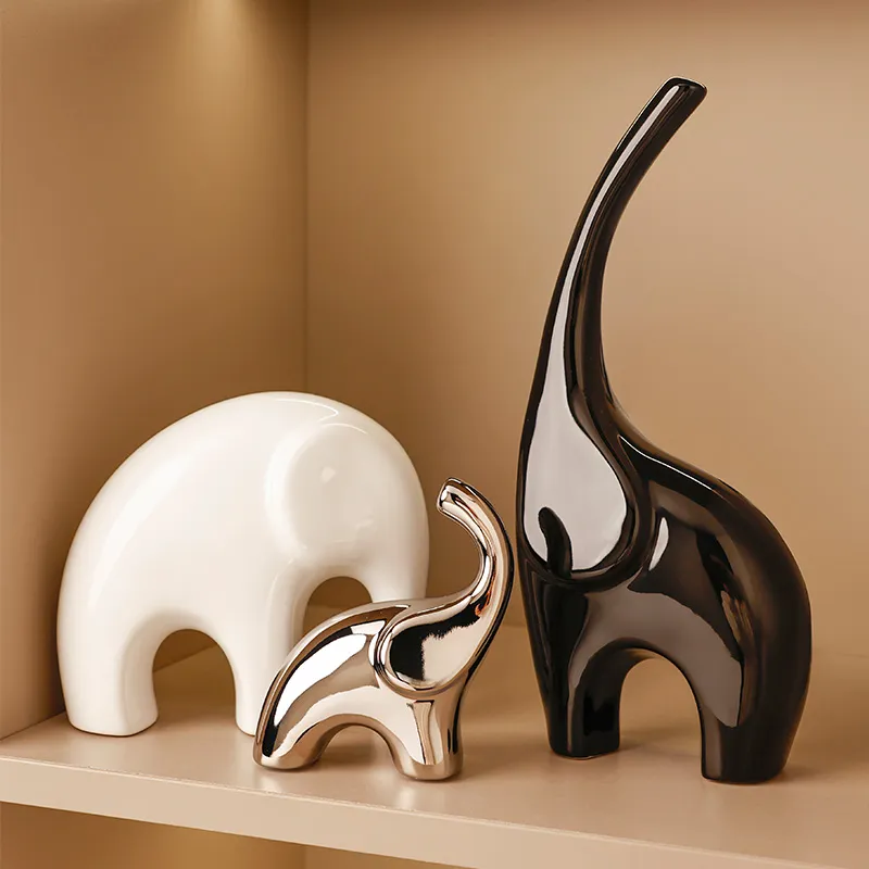 [UCD169BNA] Statues Éléphants (Ensemble de 3) (3 Couleurs)