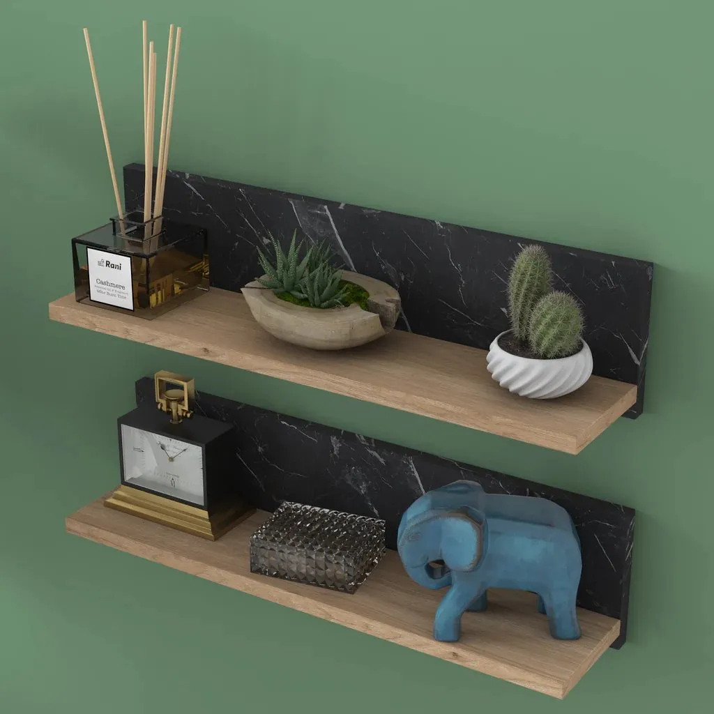 Ensemble de 2 ‎Étagères Murales Flottantes