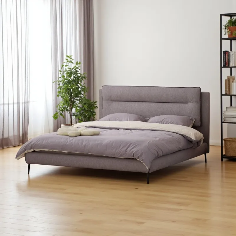 [UCLT002BC] Lit 3 Places Design Rembourré (Blanc Cassé)