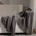 Plaid Texturé À Franges