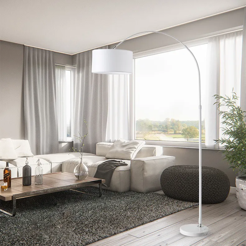 [UCLL014B] Lampadaire Arc "EMITTO" (Blanc)