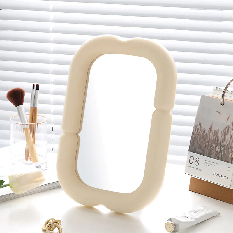 [UCM006BE] Petit Miroir De Table (Beige)