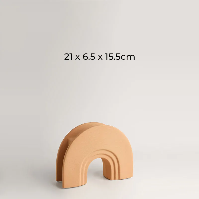 [UCV037B] Vase Arc (Beige)