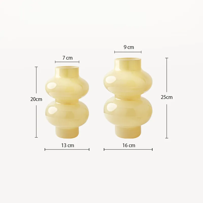 [UCV096G] Vase Bombé en Verre Opale (Grand)