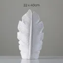Vase En Forme De Feuille En Céramique Blanche