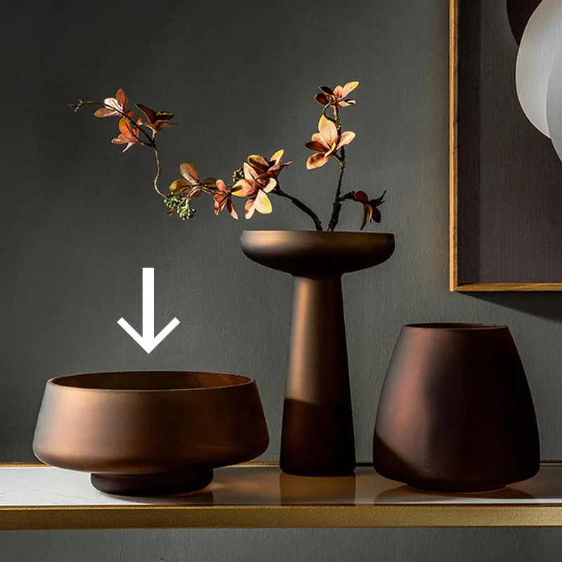 [UCV099A] Vase Moderne En Verre Mat (A)