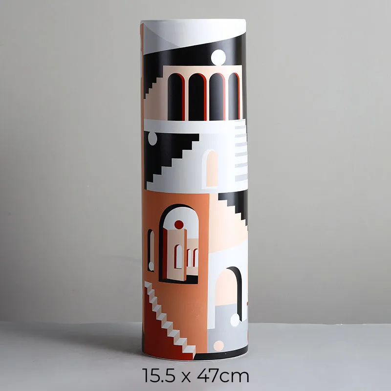 [UCV078G] Vases Architecture Abstraite (Grand)