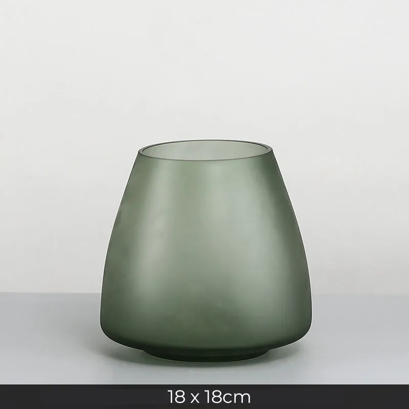 [UCV036B] Vases En Verre Gelé (Blanc)