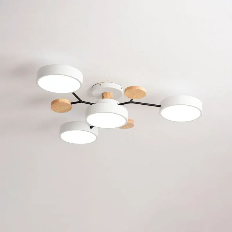 [UCLS021BS] Plafonnier Nordique (Blanc, 4 Ampoules)