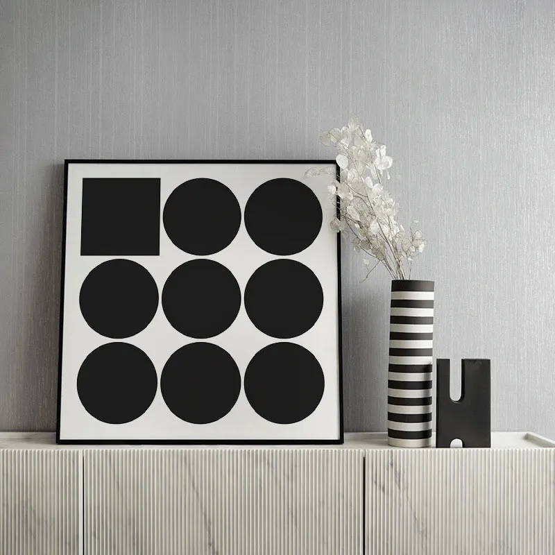 [UCTB040MFB] Tableau Cercles Monochrome (Fond Blanc, 70 x 70cm)