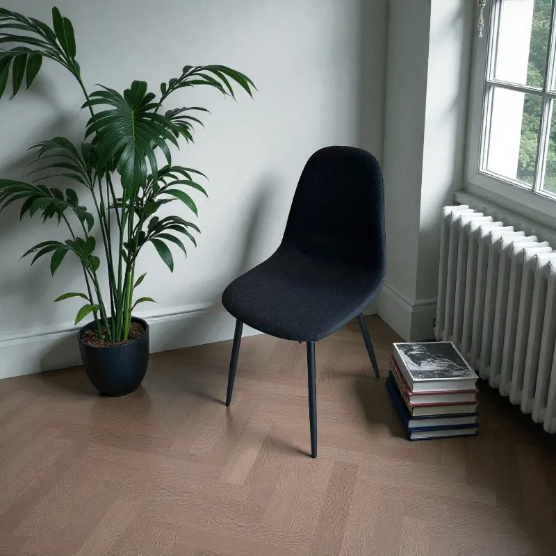 [UCC001GA] Chaise Minimaliste "LÉA" (Gris Anthracite)