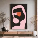 Tableau Abstrait Rosé