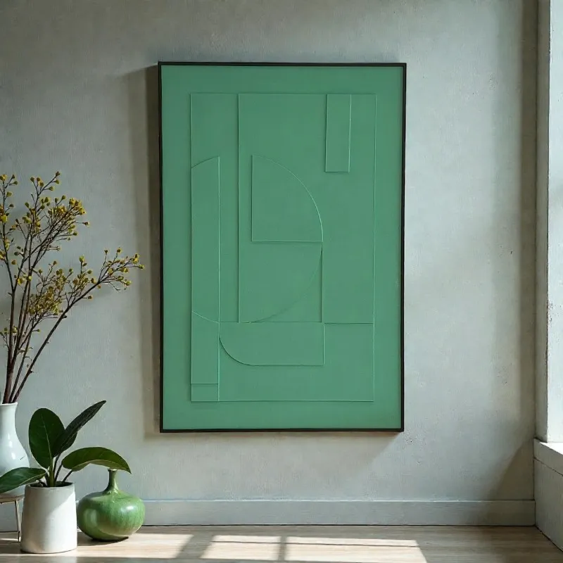 [UCTB026] Tableau Géometrique Vert