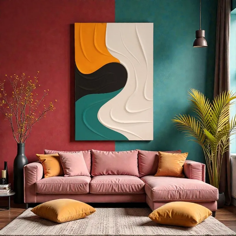 [UCTB037] Tableau Vagues De Couleurs