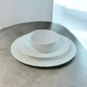 Assiettes Blanc À Rayures (Set de 3)