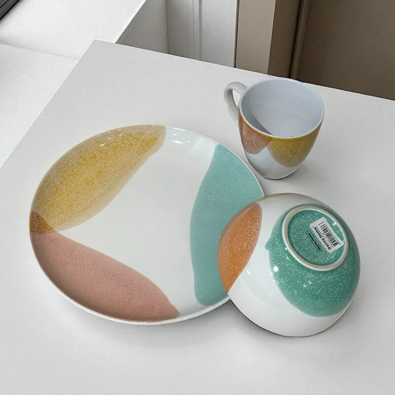 [motif-abstrait] Assiettes Motif Abstrait (Set De 3)