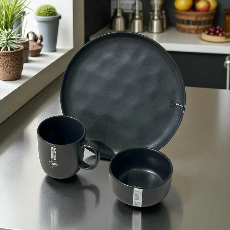 [noir-mat] Service De Table Noir Mat (Set de 3)