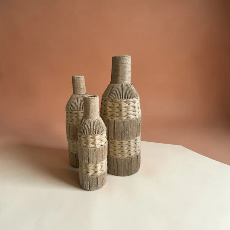 [UCV004] Grands Vases Style Boho (Ensemble De 3)