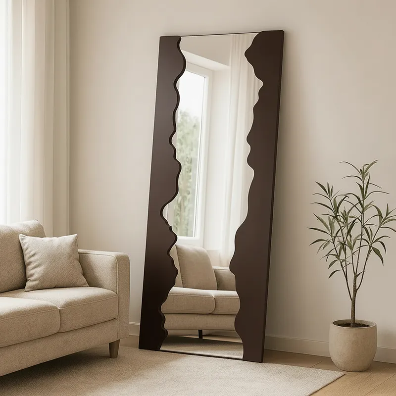 Grand Miroir En Bois Rustique