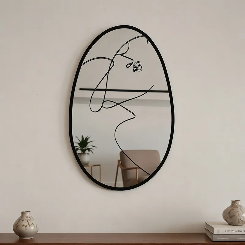 Miroir Mural Visage Abstrait