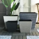 Cache-Pot Carré Texturé
