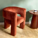 Fauteuil Lounge Contemporain Terracotta