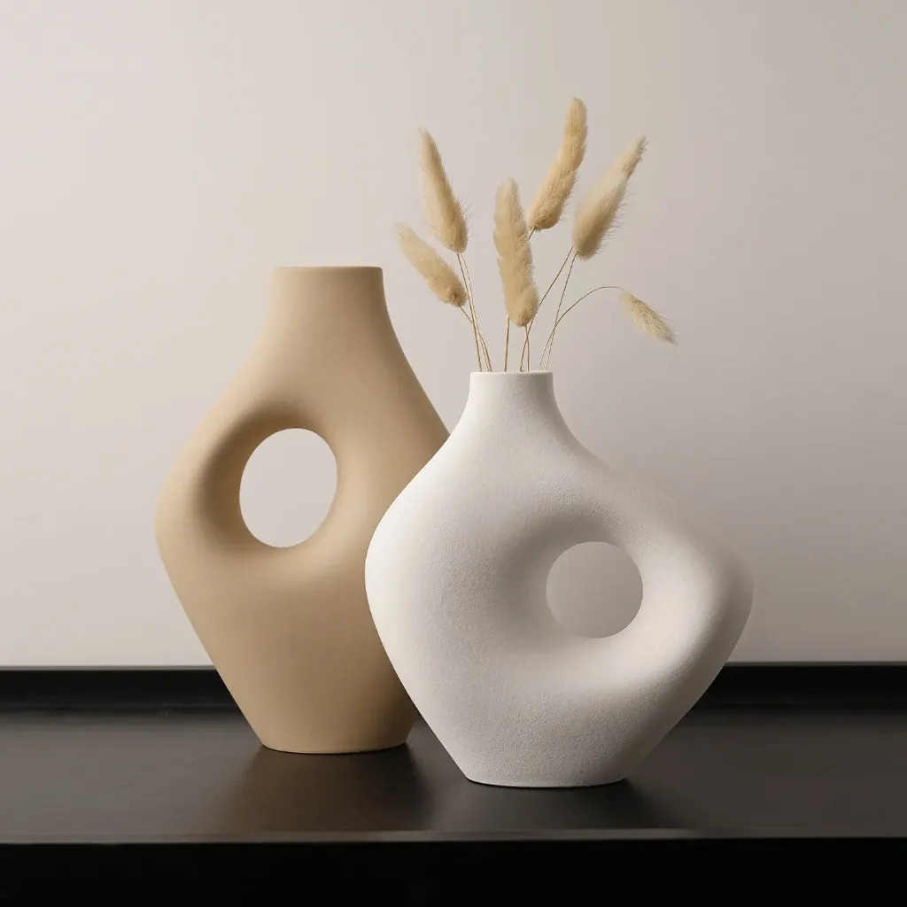 Vases Sculpturals "Anneau" (Ensemble De 2)