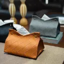 Étui À Mouchoirs À Damier Tressé