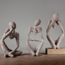 Figurines "Penseur" Minimalistes Abstraits (Ensemble De 3)