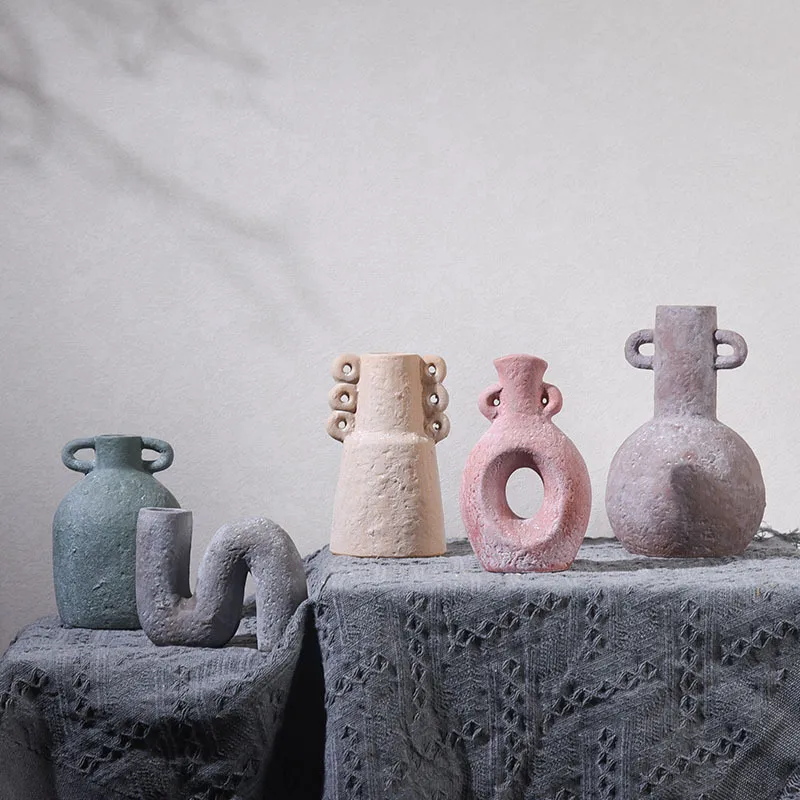 Vase Sculptural Effet Pierre