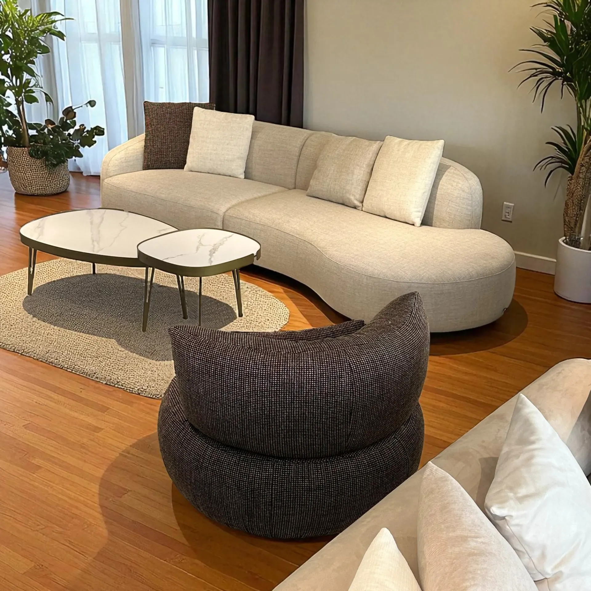 Canapé De Luxe + Fauteuil Moderne "ACERRA"