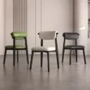 Chaise Moderne En Bois Et Cuir Synthètique "ALICE"