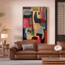 Tableau Formes Abstraites Multicolore