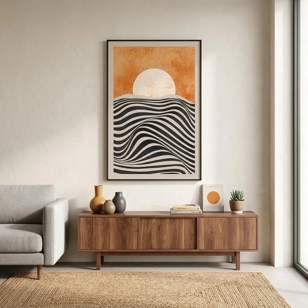 Tableau Soleil Minimaliste
