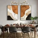 Tableau Abstrait Courbes