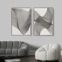 Tableau Lignes Ondulées Monochrome