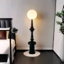 Lampadaire Sculpté Noir