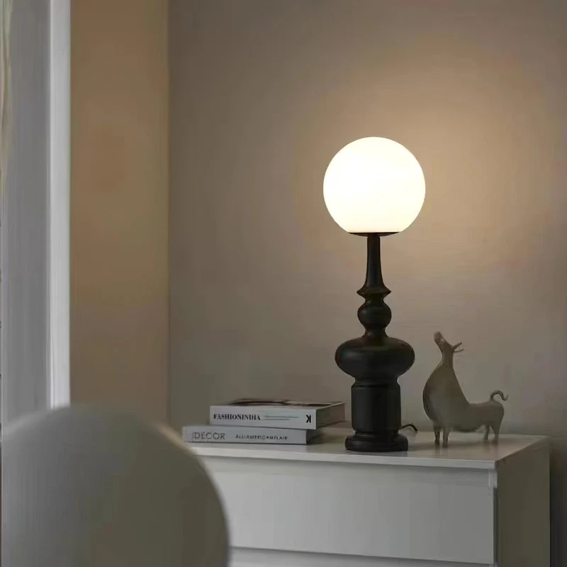 Lampe De Chevet Sculpté Noir