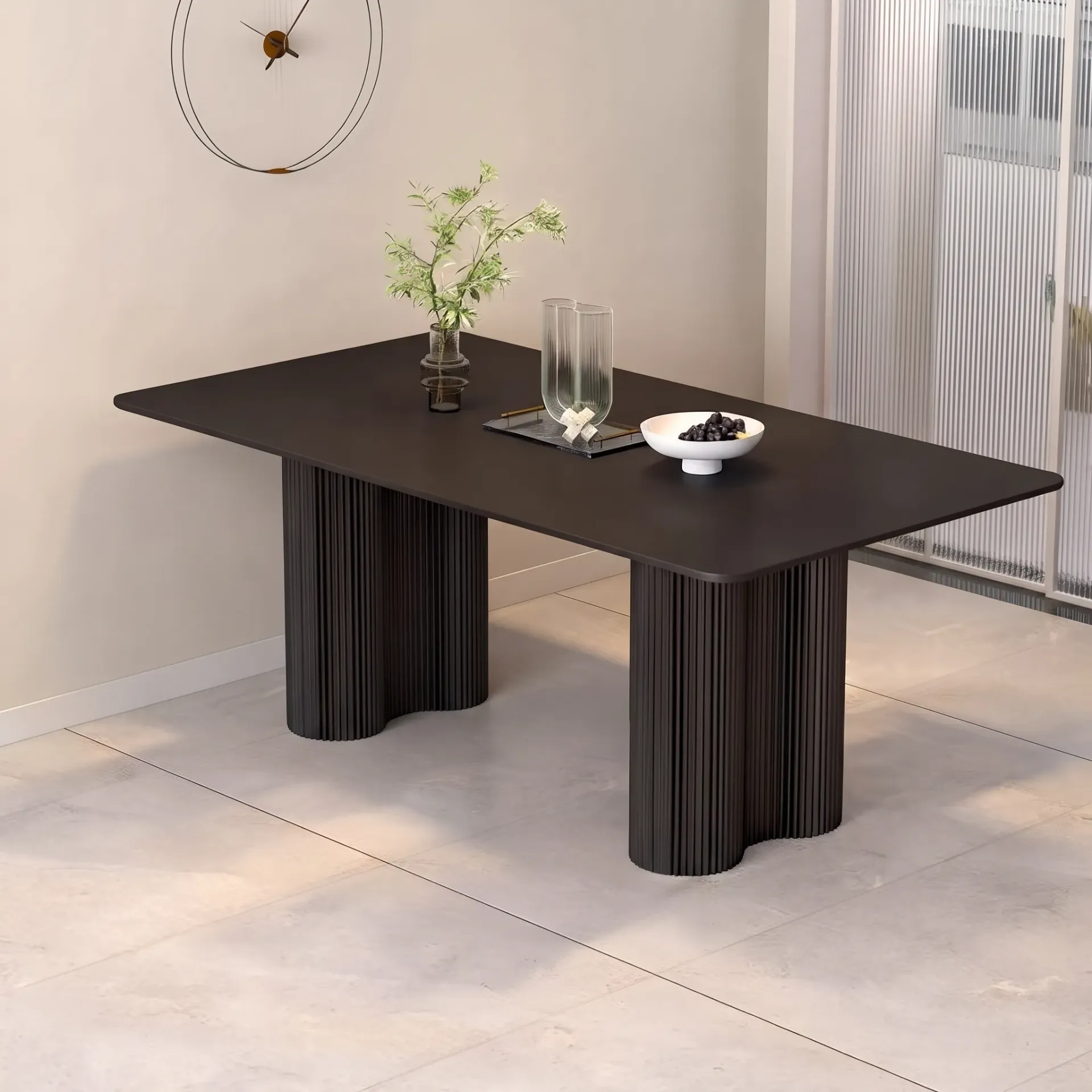 Table À Manger En Céramique Noir